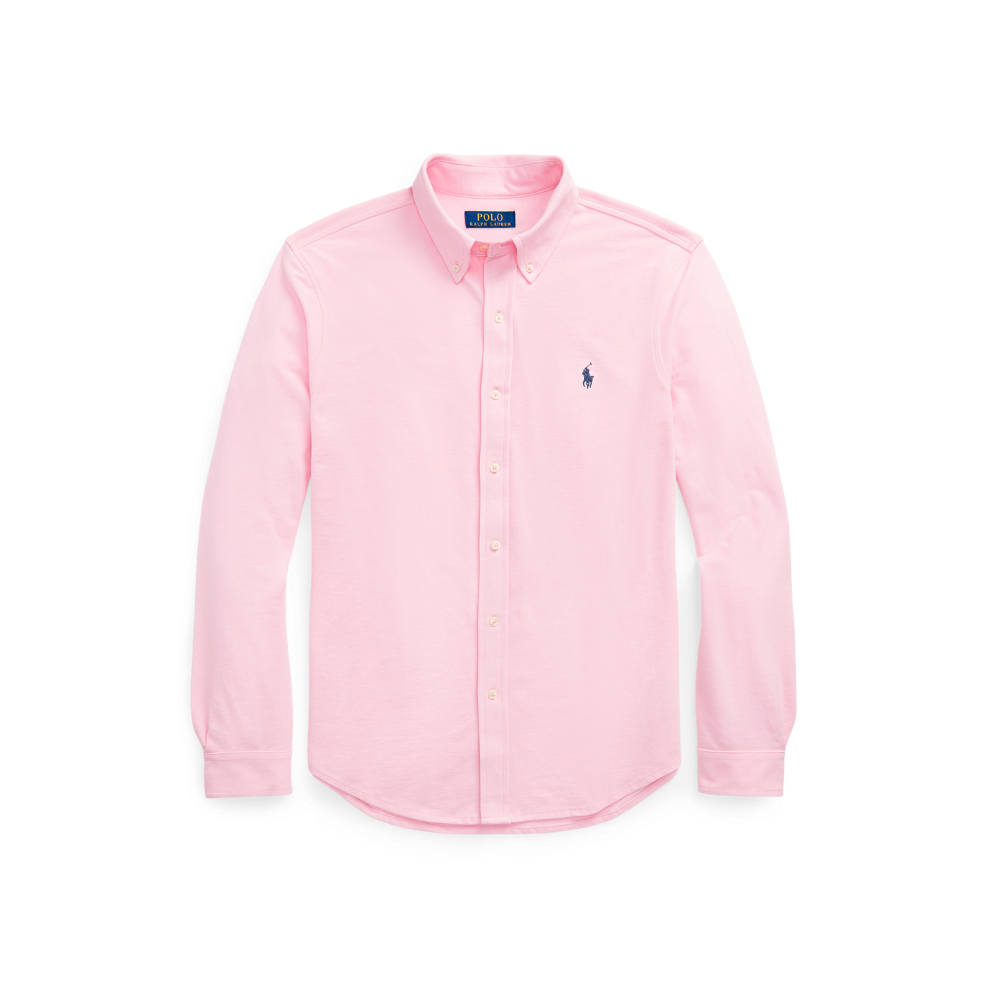 Мужская рубашка Polo Ralph Lauren Featherweight Mesh, цвет: Розовый — фото 4