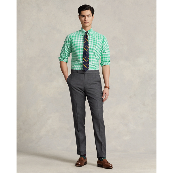 Emerald/White Classic Fit Gingham Oxford Shirt Polo Ralph Lauren 4