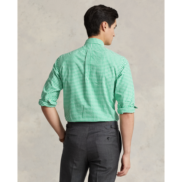 Emerald/White Classic Fit Gingham Oxford Shirt Polo Ralph Lauren 5