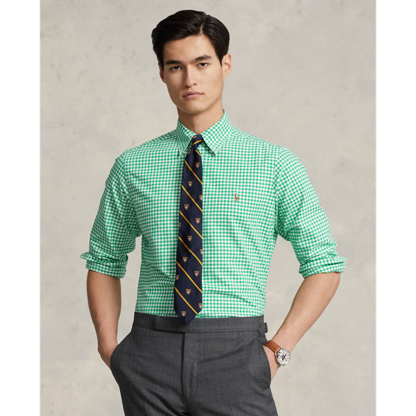 Emerald/White Classic Fit Gingham Oxford Shirt Polo Ralph Lauren 7