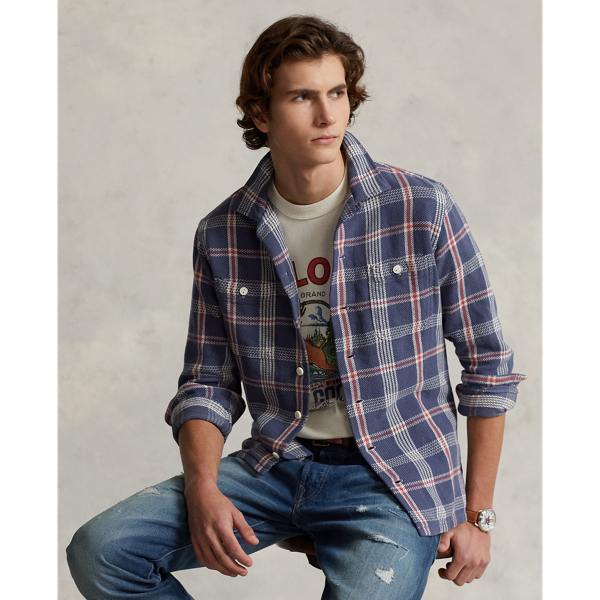 Classic Fit Plaid Flannel Camp Shirt | Ralph Lauren
