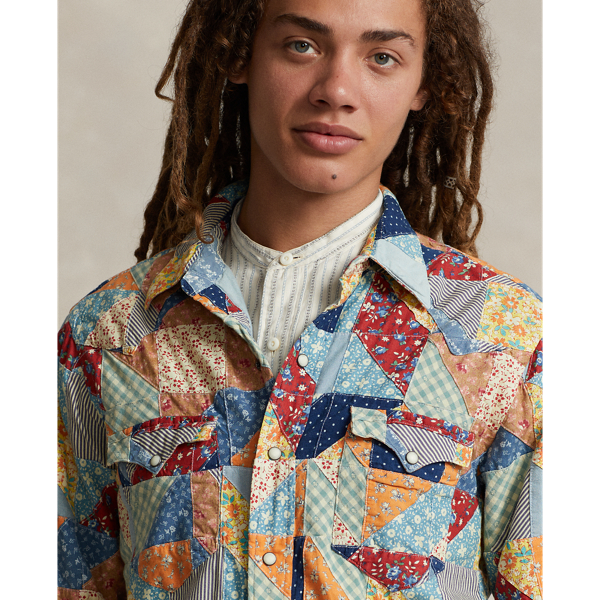 Friendship Quilted Patchwork-Print Western Shirt Polo Ralph Lauren 6