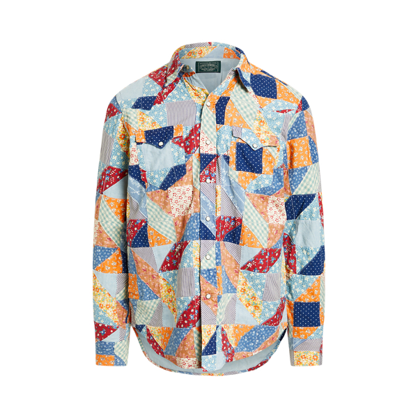 Friendship Quilted Patchwork-Print Western Shirt Polo Ralph Lauren 2
