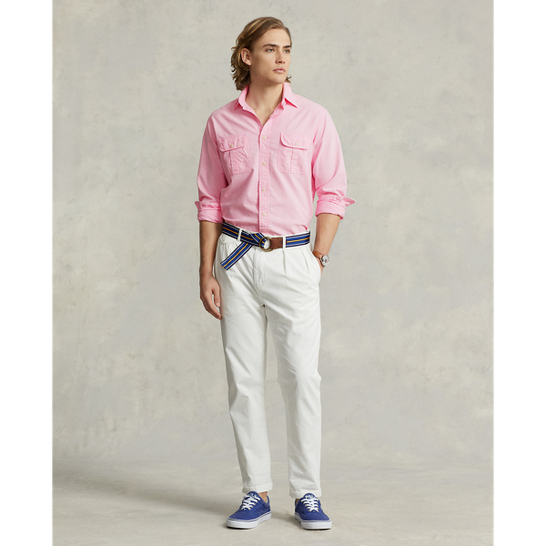 Carmel Pink Classic Fit Garment-Dyed Oxford Shirt Polo Ralph Lauren 4