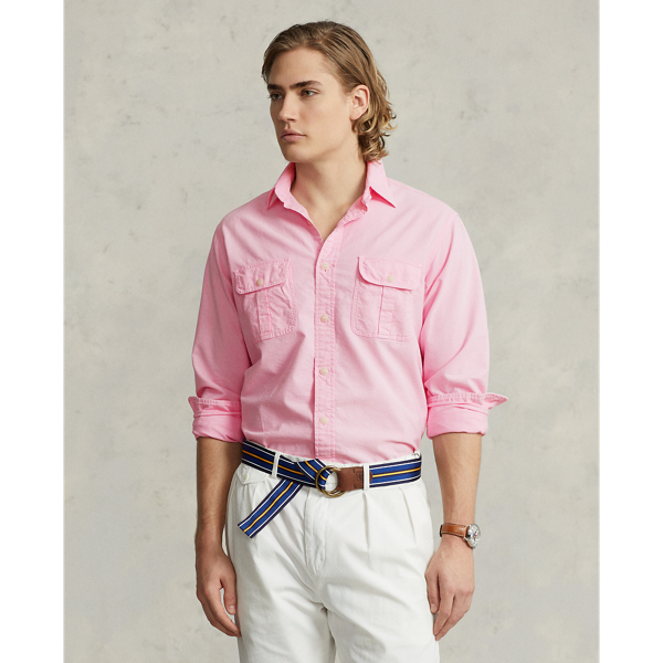Carmel Pink Classic Fit Garment-Dyed Oxford Shirt Polo Ralph Lauren 1