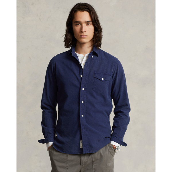 Newport Navy Classic Fit Garment-Dyed Oxford Shirt Polo Ralph Lauren 1