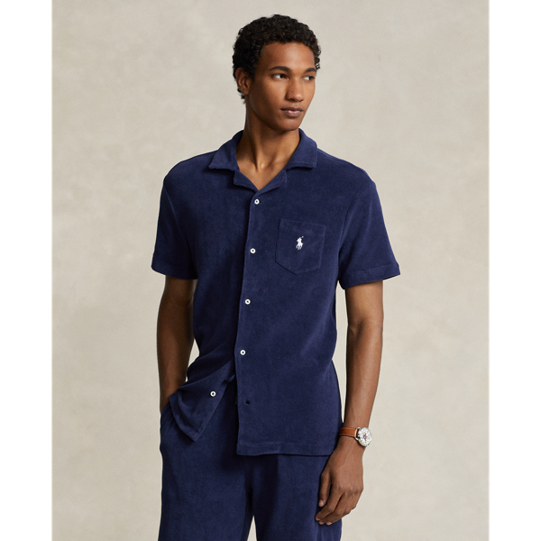 Newport Navy Terry Camp Shirt Polo Ralph Lauren 1