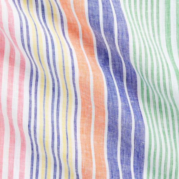 Gestreiftes Classic-Fit Kurzarmhemd Polo Ralph Lauren in White/Royal Multi 7