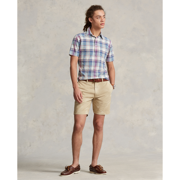 Cream/Navy Multi Classic Fit Madras Popover Shirt Polo Ralph Lauren 4