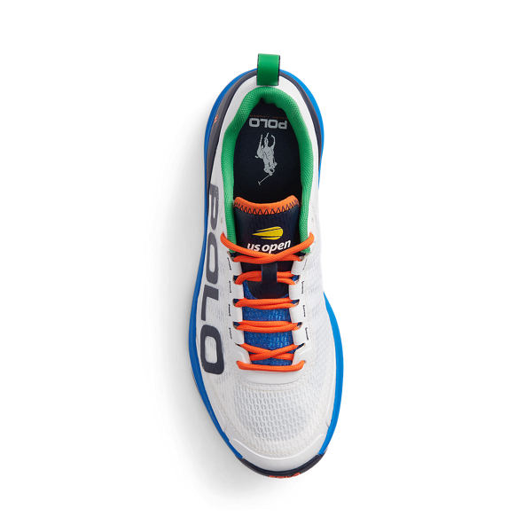 White/Navy/Royal US Open Tech Racer Sneaker Polo Ralph Lauren 4