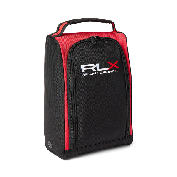 Golfschuhtasche mit Logo RLX in Schwarz/Rot 2