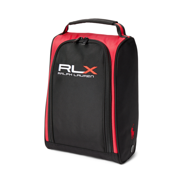 Golfschuhtasche mit Logo RLX in Schwarz/Rot 6