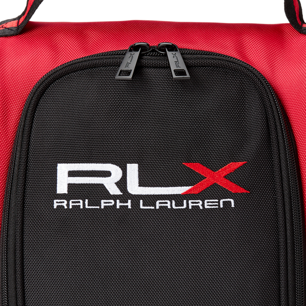 Golfschuhtasche mit Logo RLX in Schwarz/Rot 5