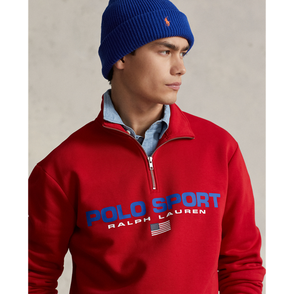 Sweat Polo Sport en molleton Polo Ralph Lauren en Rouge RL 8