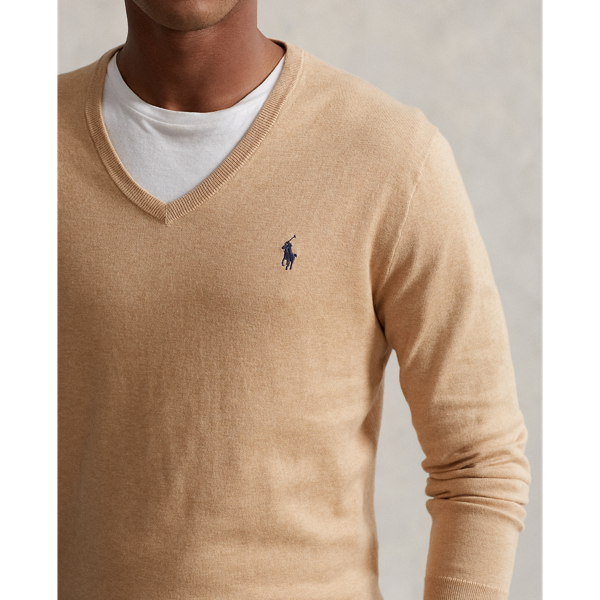 Pull cintr&eacute; en coton textur&eacute; Polo Ralph Lauren en M&eacute;lange camel 6