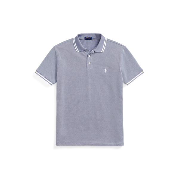 Custom Slim Fit Stretch Mesh Polo Shirt