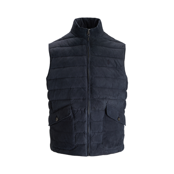 Gilet matelass&eacute; en daim