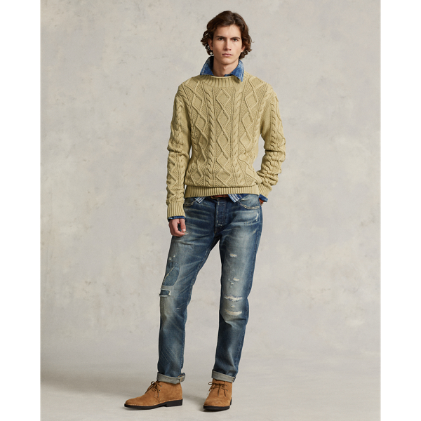 Tan Gmd Aran-Knit Cotton Jumper Polo Ralph Lauren 4