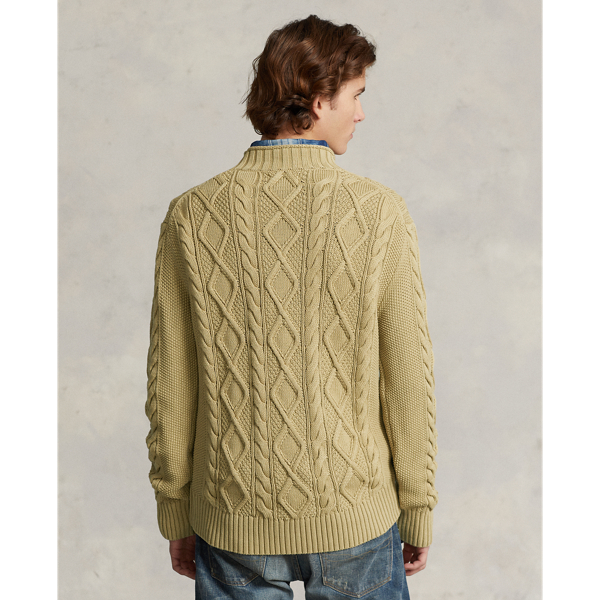 Tan Gmd Aran-Knit Cotton Jumper Polo Ralph Lauren 5