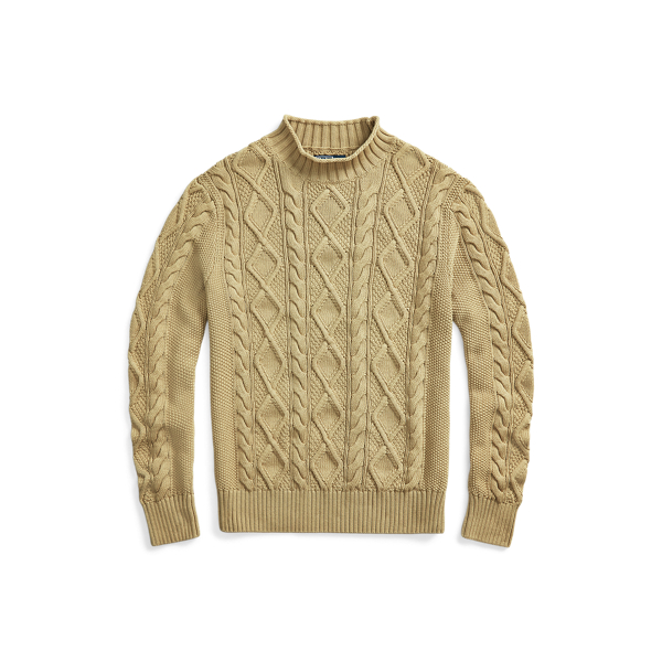 Tan Gmd Aran-Knit Cotton Jumper Polo Ralph Lauren 2