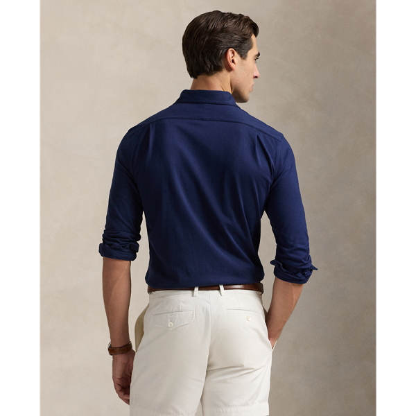 Jersey Spread-Collar Shirt 