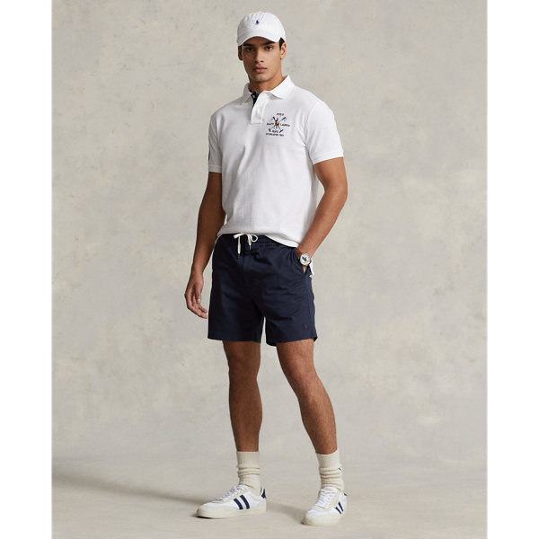 White Custom Slim Fit Mesh Polo Shirt Polo Ralph Lauren 4
