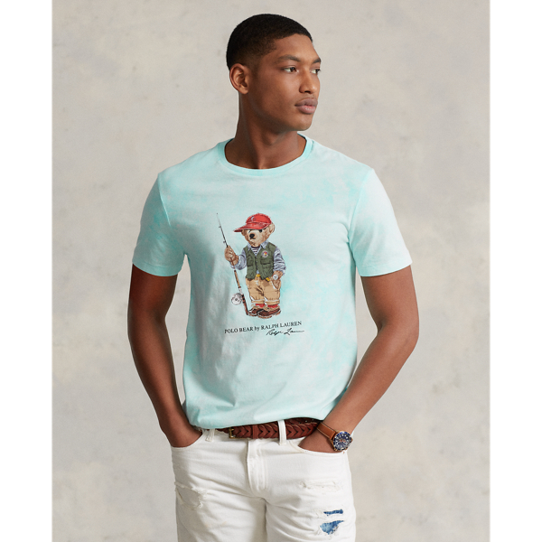 Custom Slim Polo Bear Tie Dye T Shirt for Men Ralph Lauren BE