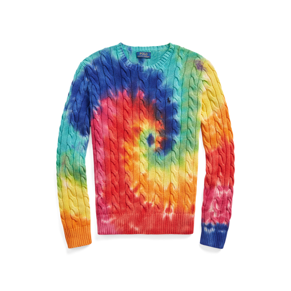 Tie-Dye Cable-Knit Cotton Jumper Polo Ralph Lauren 1