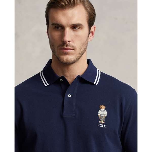 Piqu&eacute;-Poloshirt mit Polo Bear Big & Tall in Kreuzfahrt-Navy/Lila 6