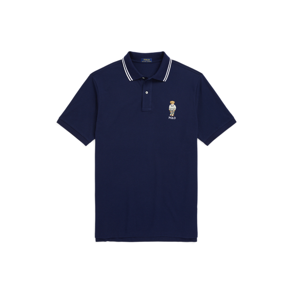 Piqu&eacute;-Poloshirt mit Polo Bear Big & Tall in Kreuzfahrt-Navy/Lila 2