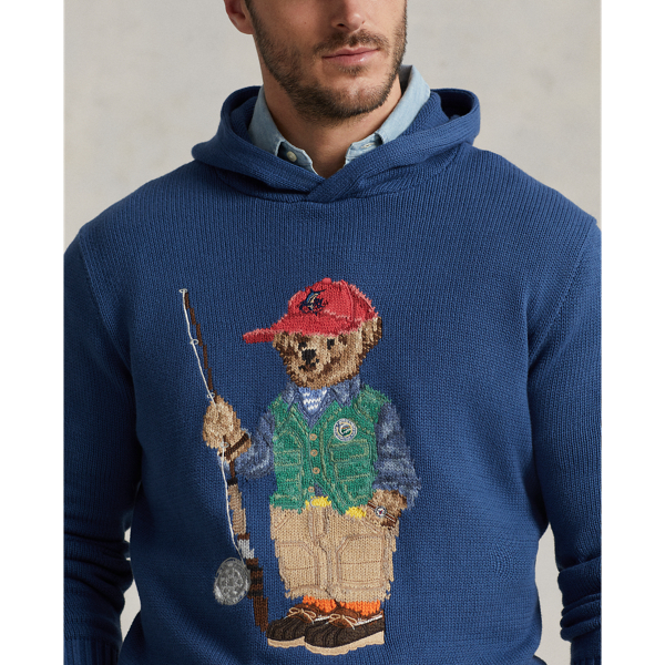 Baumwoll-Kapuzenpullover mit Polo Bear Big & Tall in Alt-Royal 6