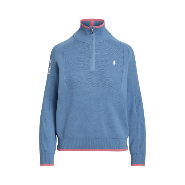 Half-Zip Cotton-Blend Jumper RLX 1