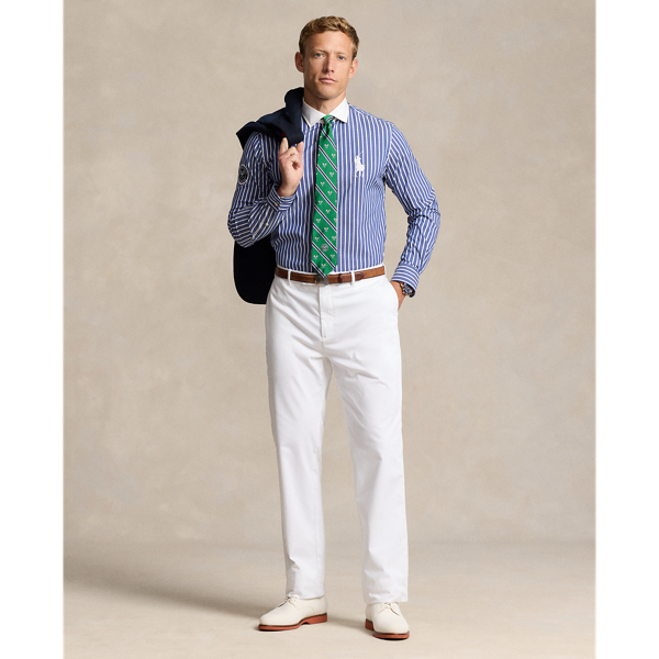 Gestreiftes Stretchtwill-Hemd Wimbledon Polo Ralph Lauren in Grafik-Royal/Weiß 4