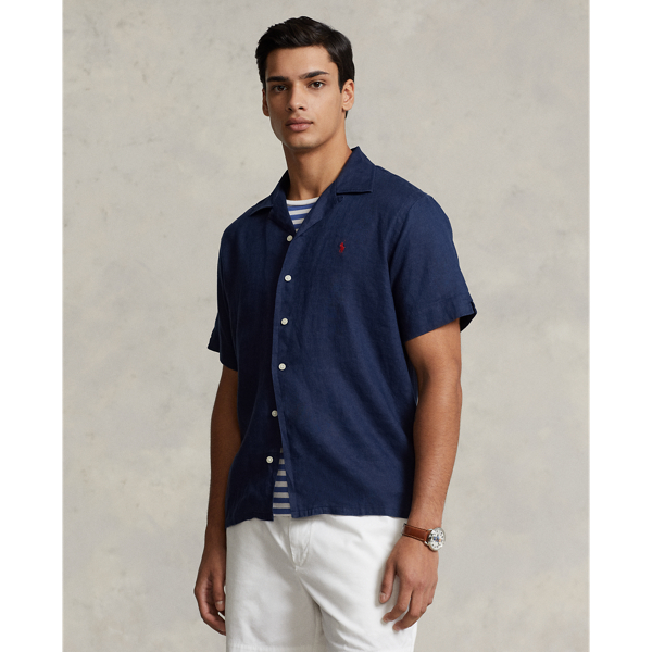 Classic Fit Linen Camp Shirt