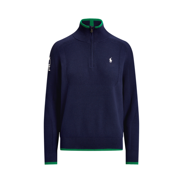 Half-Zip Cotton-Blend Sweater RLX 1