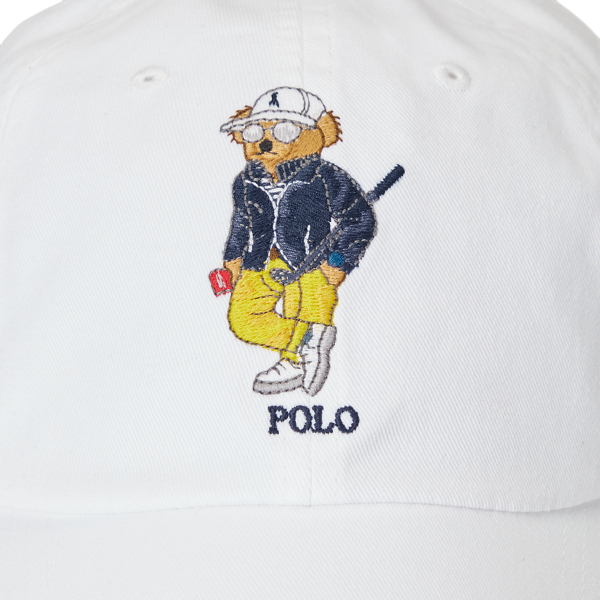 Twill-Baseballkappe mit Polo Bear Polo Ralph Lauren in Ceramic White 3