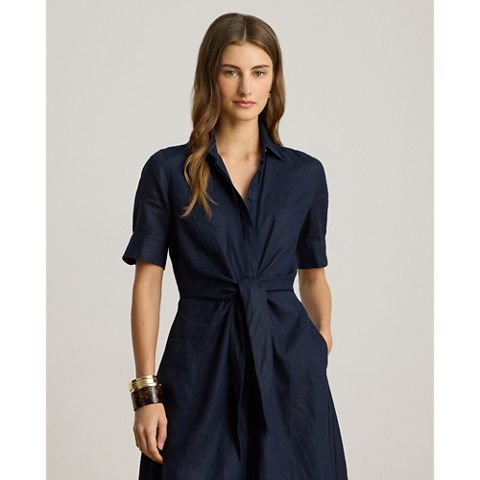 Женские платья Ralph Lauren Tie-Front Linen Shirtdress