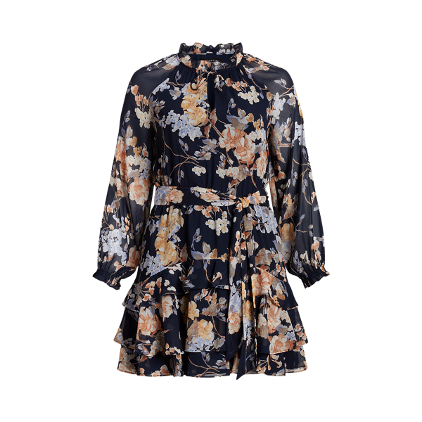 Gebl&uuml;mtes Kleid aus Knittergeorgette Lauren Woman in 1