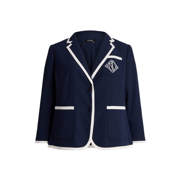 Two-Tone Georgette Blazer Lauren Woman 1