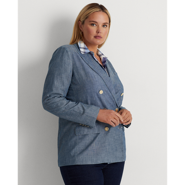 Double-Breasted Chambray Blazer for Women | Ralph Lauren® JO