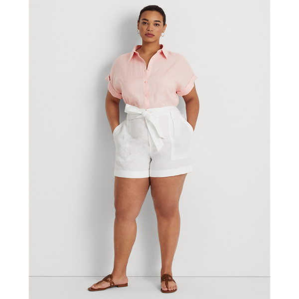 Relaxed Fit Linen Short-Sleeve Shirt for Women | Ralph