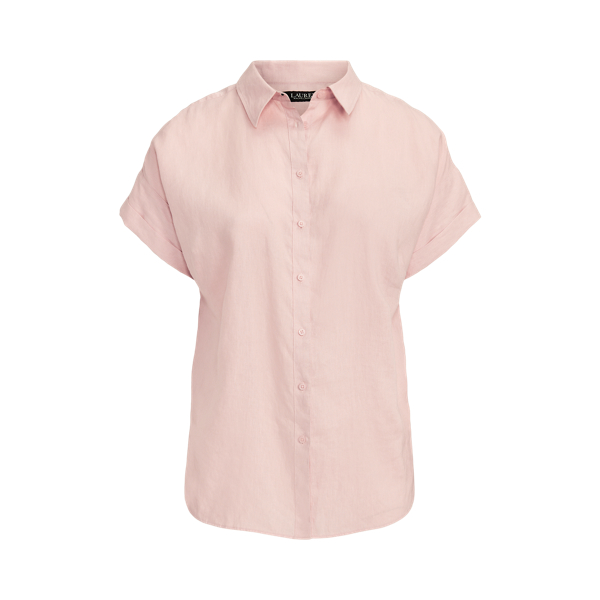 ラルフ・ローレン Lauren Ralph Lauren Linen Dolman-Sleeve Shirt レディース シャツ トップス Pink POLO RALPH LAUREN - Women's relaxed linen shirt - fuchsia
