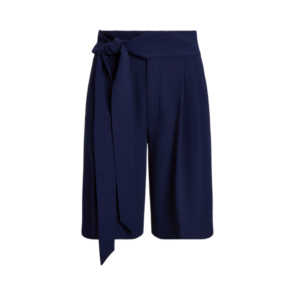 Pleated Georgette Wide-Leg Short Lauren 1