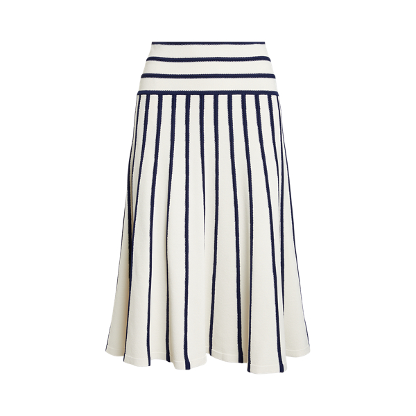 Womens striped knit skirt top