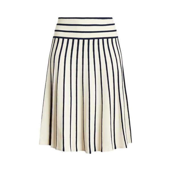 Striped Knit Midi Skirt Lauren Woman 1