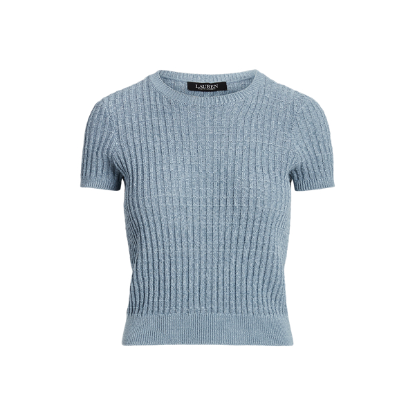 Kurzarmpullover aus Leinen und Baumwolle Lauren in 1