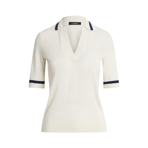 Silk-Blend Short-Sleeve Jumper Lauren 1