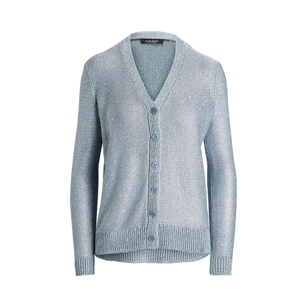 Sequined Linen-Blend Cardigan Lauren 1