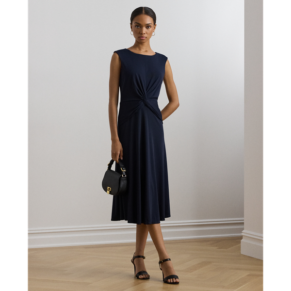 Twist-Front Jersey Dress