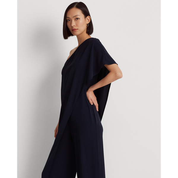 Cape Georgette One-Shoulder Jumpsuit | Ralph Lauren